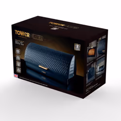 Tower T826090MNB bread box Rectangular Blue Stainless steel - Additional view 8