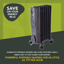 Warmlite heating WL43003YDT electric space heater Indoor Titanium 1500 W Oil electric space heater - Additional view 4