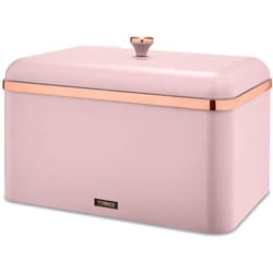 Tower T826130PNK Cavaletto Bread Bin, Durable Carbon Steel, Pink & Rose Gold