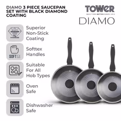 3 Piece Saucepans 18/20/22cm