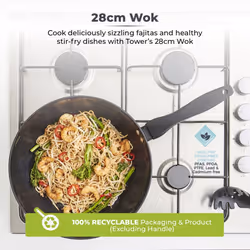 Tower T900134  - Diamo 28cm Wok - Additional view 4