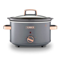 Tower Cavaletto 3.5L Slow Cooker | Grey & Gold