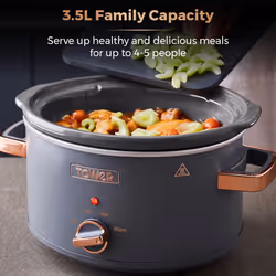 Tower Cavaletto 3.5L Slow Cooker | Grey & Gold - Additional view 4