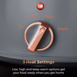 Tower Cavaletto 3.5L Slow Cooker | Grey & Gold - Additional view 6