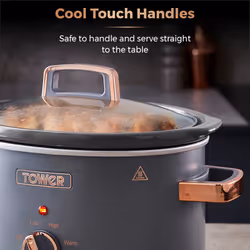 Tower Cavaletto 3.5L Slow Cooker | Grey & Gold - Additional view 8