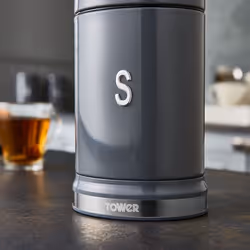 Tower T826171GRP Belle, Tea/Coffee/Sugar Storage, Graphite, Steel