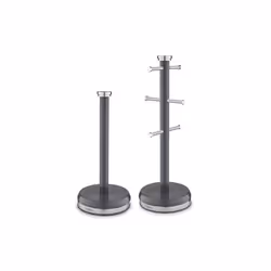Belle By Tower, Towel Pole And Mug Tree Set in Graphite - Grey
