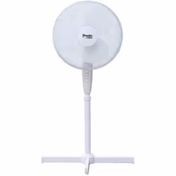 Presto Pedestal Fan with 3 Speeds Adjustable Height Oscillation, 16', 40W, White