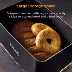 Tower Renaissance bread box Rectangular Black Steel - Additional view 5