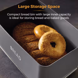 Tower Renaissance bread box Rectangular Grey Steel - Additional view 5