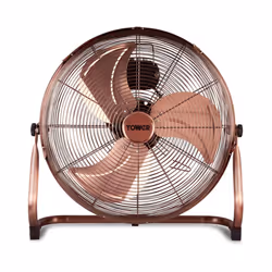 Tower T662000C Metal High-Speed Velocity Floor Fan with Adjustable Tilt, 18â, 100W, Copper