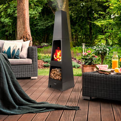 Tower Obelisk T978509 Outdoor Wood Burner Garden/Patio Heater Fire Pit Log Storage
