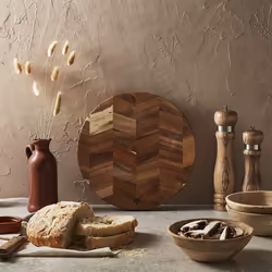 Barbary and Oak Round Acacia Chopping Board BO847023 Chevron - Additional view 5
