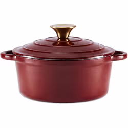 Barbary & Oak BO800250RED 20cm Round Casserole Cast Iron - Red