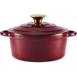Barbary & Oak BO800250RED 20cm Round Casserole Cast Iron - Red