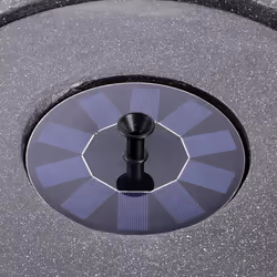 AllPondSolutions Bowl Stone Solar Water Feature - Dark Grey