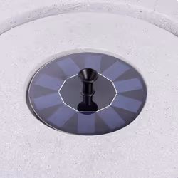 AllPondSolutions Bowl Stone Solar Water Feature - Light Grey