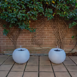 AllPondSolutions Round Stone Solar Water Feature / Fountain - Light Grey