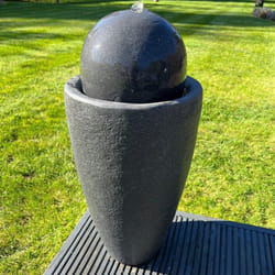 AllPondSolutions Vase Globe Water Feature with LED Lights - Solar