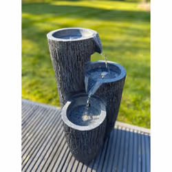 AllPondSolutions 3 Vase Bowl Water Feature - Solar Powered