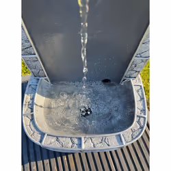 AllPondSolution Marble Look Drinking Tap Water Feature with LED Lights-Solar