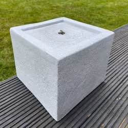 AllPondSolutions Square Water Feature with LED Light-Solar powered