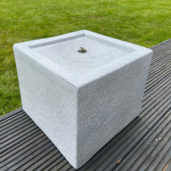 AllPondSolutions Square Water Feature with LED Lights - Plug Powered