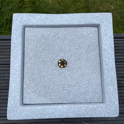 AllPondSolutions Square Water Feature with LED Lights - Plug Powered