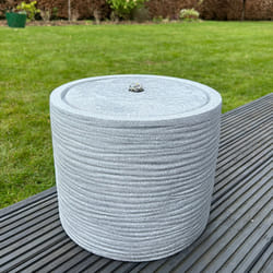 AllPondSolutions Round Water Feature with LED Lights - Plug Powered