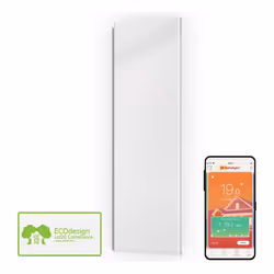 Vertical Wall-Mounted Electric Radiator - White, 1000W