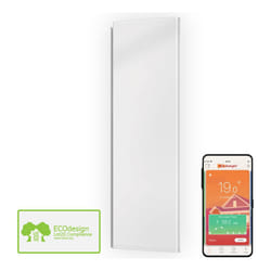 Vertical Wall-Mounted Electric Radiator - White, 1500W