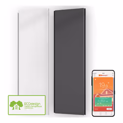 Vertical Wall-Mounted Electric Radiator - White, 1500W