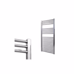 Bray Straight Towel Warmer / Heated Towel Rail Radiator, Chrome - Central Heating 500 1000