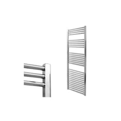 Bray Straight Towel Warmer / Heated Towel Rail Radiator, Chrome - Central Heating 500 1400
