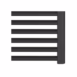 Bray Black Straight Towel Warmer / Heated Towel Rail Radiator - Central Heating - 50 cm, 150 cm