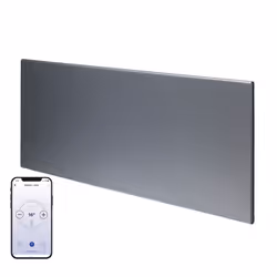 Adax Neo WIFI Electric Panel Heater, Wall Mounted, IPX4 Lava Grey 750W