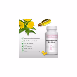 Evening Primrose Oil 500mg for Dogs by VitaPaws | 90 Soft Gel Capsules | for A Healthy Heart and Circulation | Manufactured in The UK