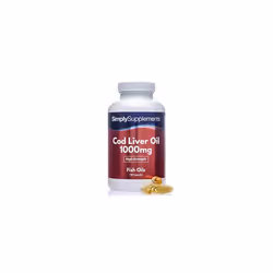 Cod Liver Oil 1000mg | Rich in Omega 3 Fatty Acids | 360 Capsules = Up to Year Supply | Manufactured in The UK