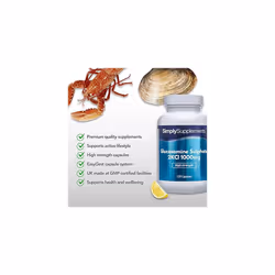 Glucosamine 1000mg 120 Capsules Perfect for Customers Looking to Support Active Living Manufactured in The UK
