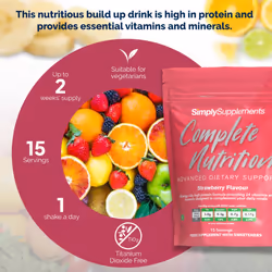 Build Up Drink | Ideal for Gaining Weight | Formulated for the Elderly or Recovering from Illness | UK Manufactured (Strawberry)