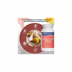 Omega 3 6 9 1000mg Fish Oil Capsules | Supplement Providing Fish Oil, Flaxseed Oil & Sunflower Oil | Contains ALA, EPA & DHA | 120 Capsules