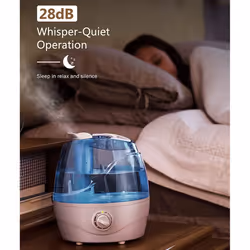 2.2L Cool Mist Humidifier. Ultrasonic Air Humidifier.360Â° Nozzle.28dB.
