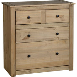 Seconique Panama Solid Waxed Pine 2+2 Drawer Chest