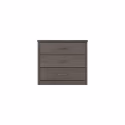 Lisbon 3 Drawer Chest Black Wood Grain