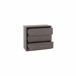 Lisbon 3 Drawer Chest Black Wood Grain