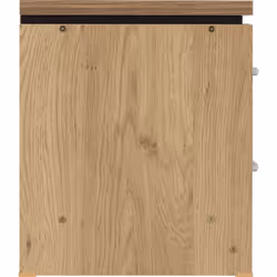 Charles 2 Drawer Bedside Oak Effect Veneer with Walnut Trim