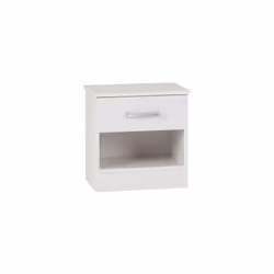 Polar 1 Drawer Bedside White