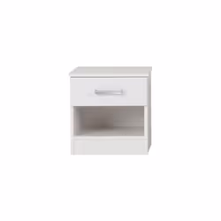 Polar 1 Drawer Bedside White