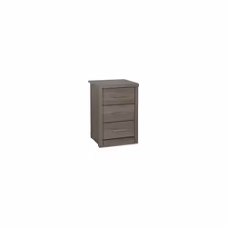 Lisbon 3 Drawer Bedside Chest Black Wood Grain
