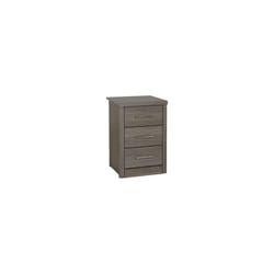 Lisbon 3 Drawer Bedside Chest Black Wood Grain
